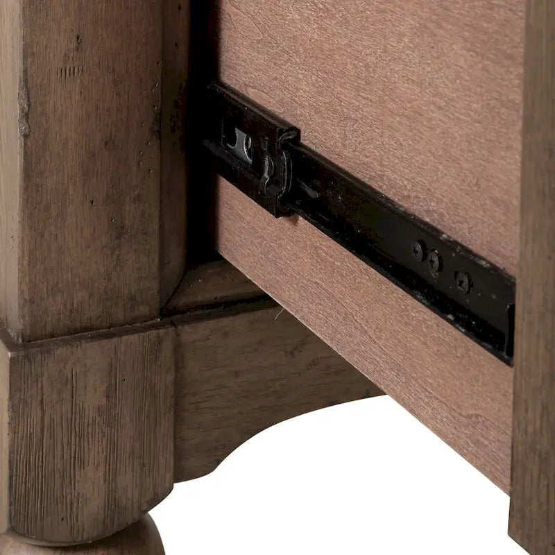 Americana Farmhouse Dusty Taupe 2 Drawer Nightstand with Charging Station 7