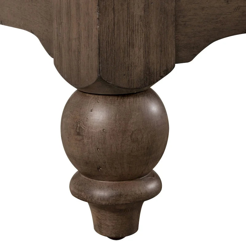Americana Farmhouse Dusty Taupe 2 Drawer Nightstand with Charging Station 8