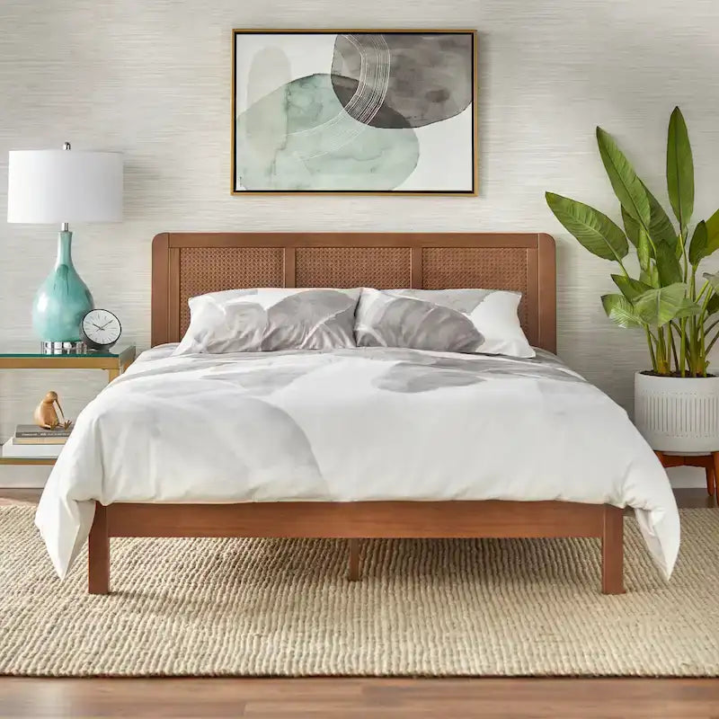 Lifestorey Larkin Mid-Century Queen Platform Bed 9