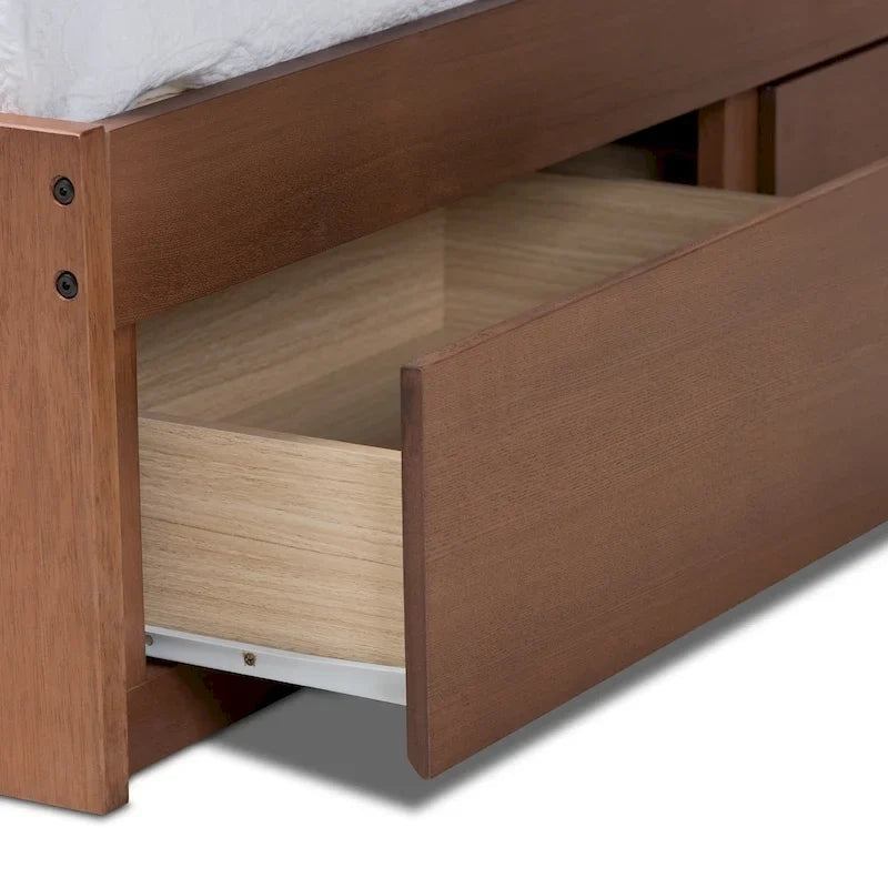 Wren Modern and Contemporary 3-Drawer Platform Storage Bed Frame 8