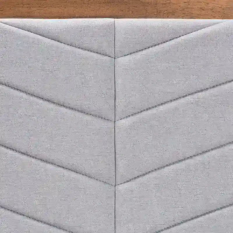 Iden Modern and Contemporary Fabric and Wood Twin Headboard in Grey 4
