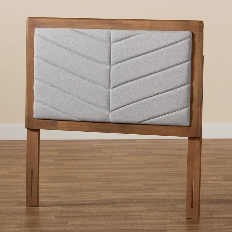 Iden Modern and Contemporary Fabric and Wood Twin Headboard in Grey 6