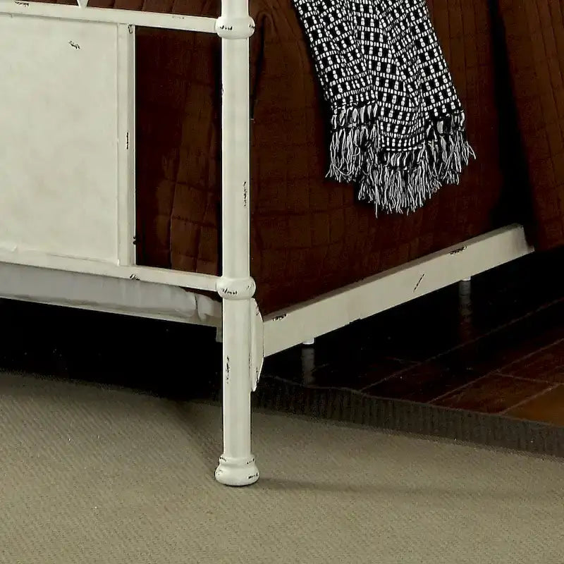 Furniture of America Ways Industrial Metal Panel Bed with Support Legs 3
