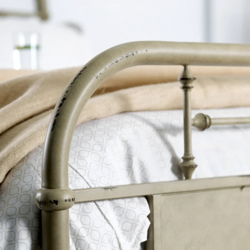 Furniture of America Ways Industrial Metal Panel Bed with Support Legs 4