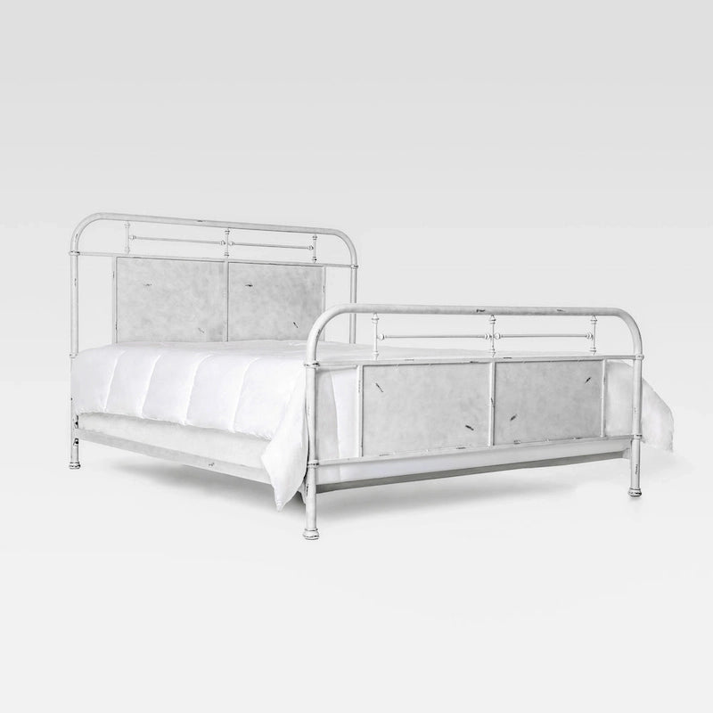 Furniture of America Ways Industrial Metal Panel Bed with Support Legs 6