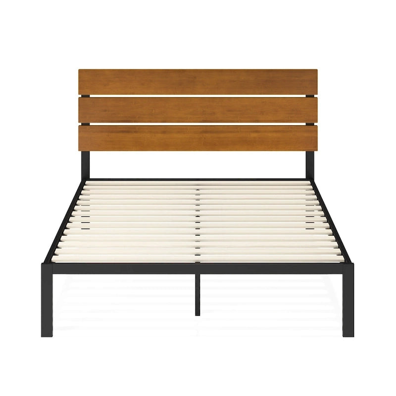 Priage by ZINUS Black Metal Platform Bed Frame 10