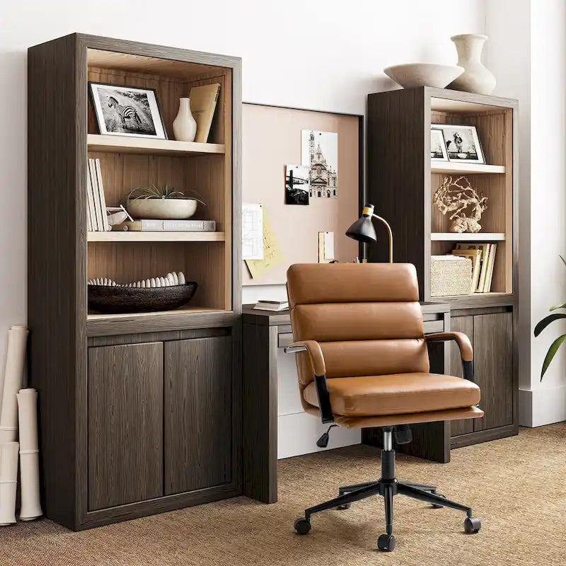 Joseph Modern Task Faux Leather Chair with Tilt Lock and Center Tilt by HULALA HOME 3