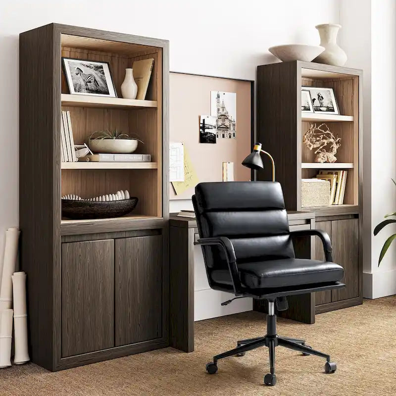 Joseph Modern Task Faux Leather Chair with Tilt Lock and Center Tilt by HULALA HOME 6