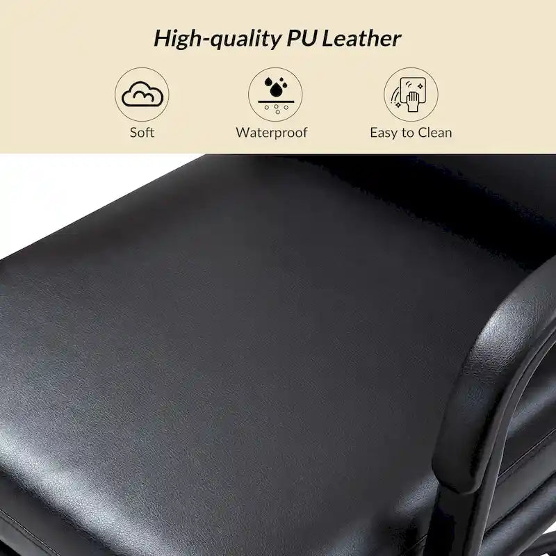 Joseph Modern Task Faux Leather Chair with Tilt Lock and Center Tilt by HULALA HOME 9