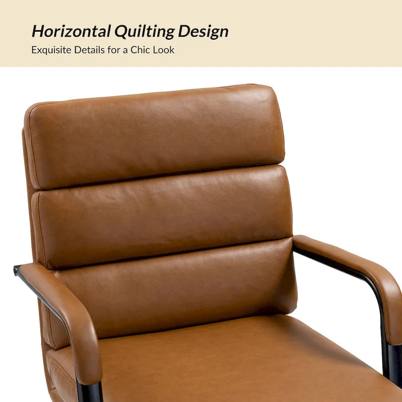 Joseph Modern Task Faux Leather Chair with Tilt Lock and Center Tilt by HULALA HOME 15