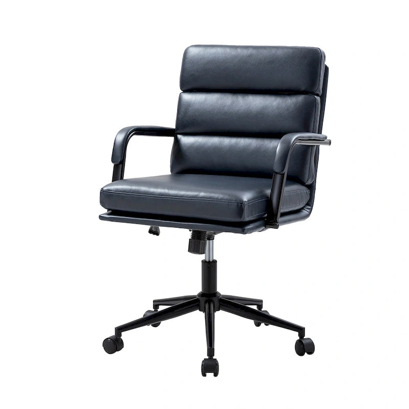 Joseph Modern Task Faux Leather Chair with Tilt Lock and Center Tilt by HULALA HOME 21