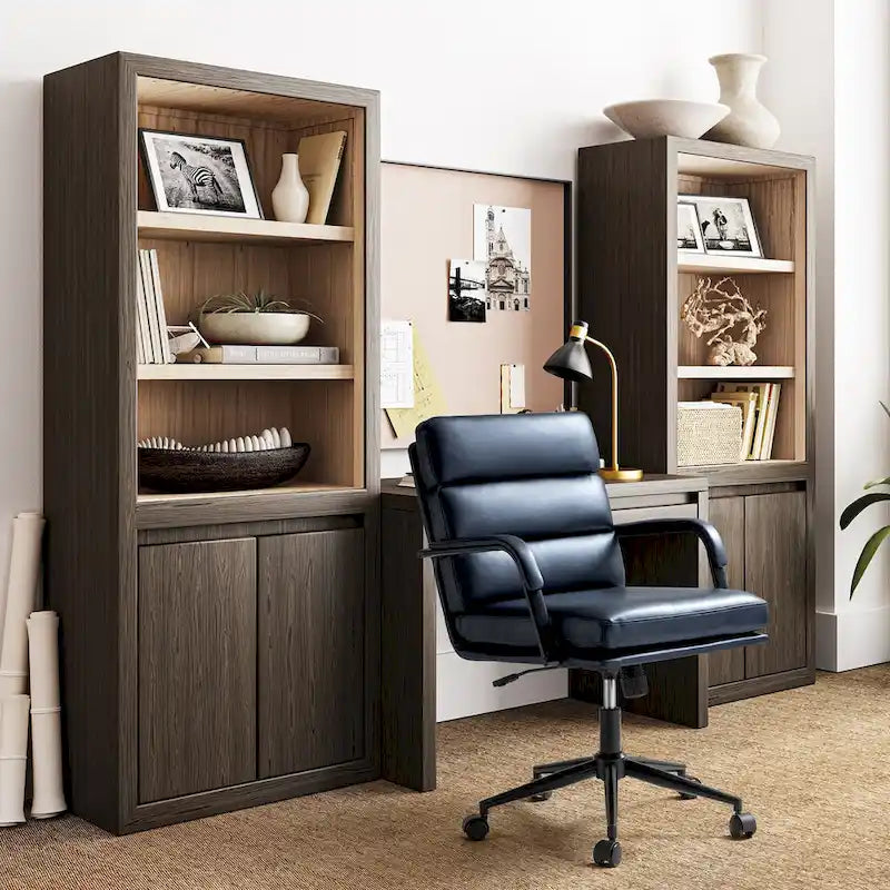 Joseph Modern Task Faux Leather Chair with Tilt Lock and Center Tilt by HULALA HOME 22