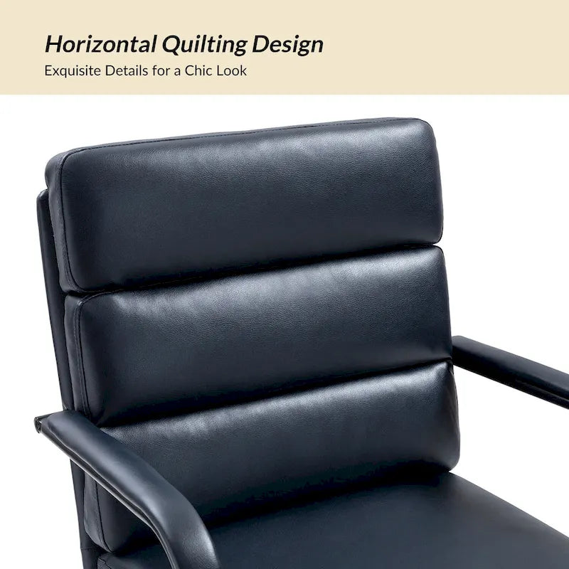 Joseph Modern Task Faux Leather Chair with Tilt Lock and Center Tilt by HULALA HOME 24