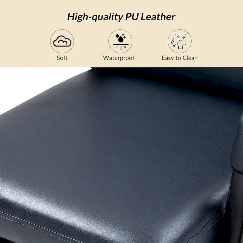 Joseph Modern Task Faux Leather Chair with Tilt Lock and Center Tilt by HULALA HOME 25