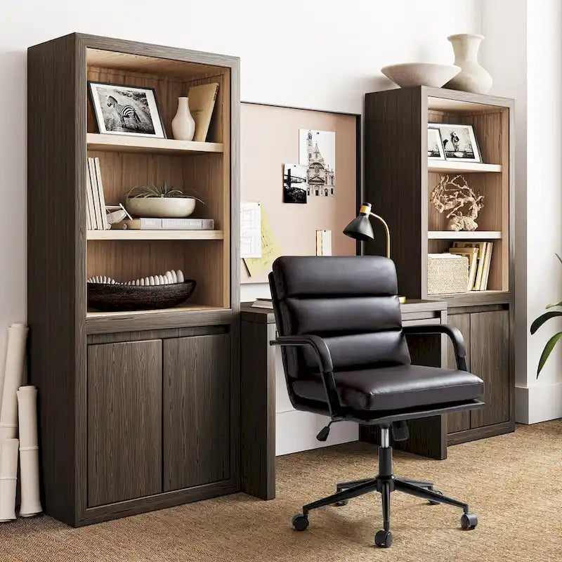 Joseph Modern Task Faux Leather Chair with Tilt Lock and Center Tilt by HULALA HOME 31
