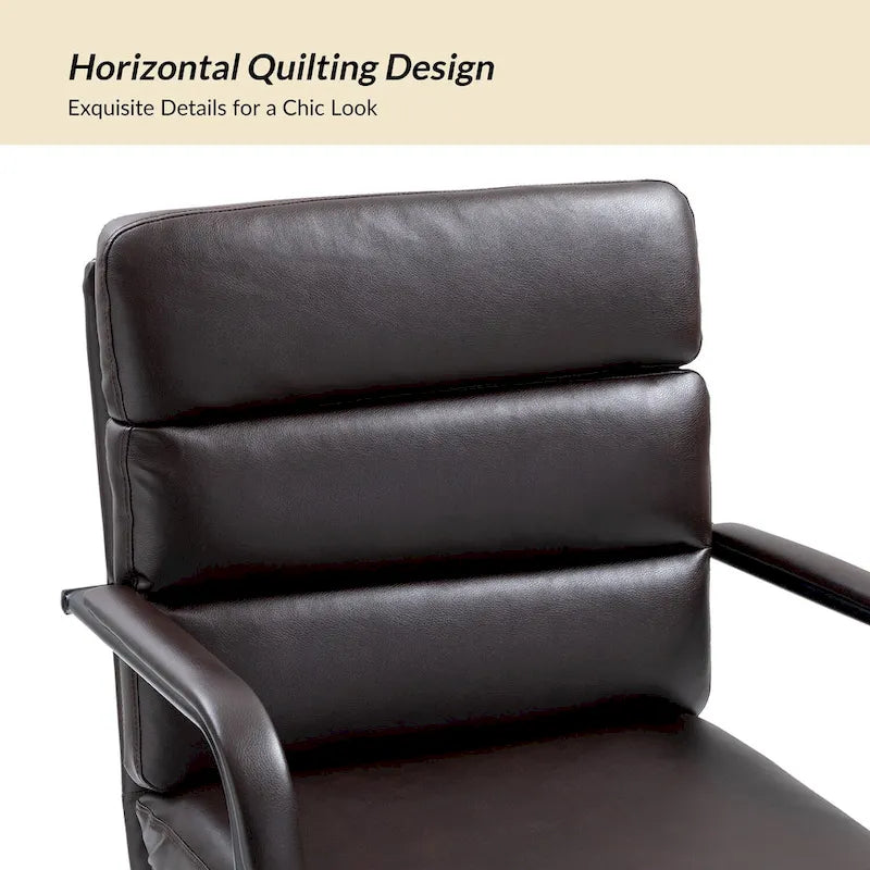 Joseph Modern Task Faux Leather Chair with Tilt Lock and Center Tilt by HULALA HOME 33
