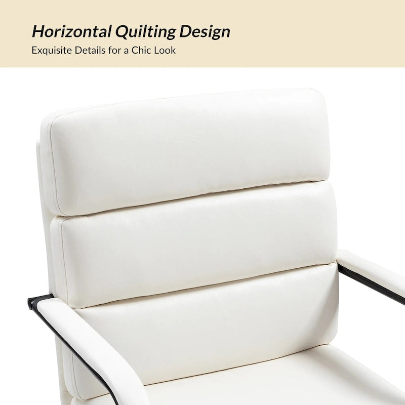 Joseph Modern Task Faux Leather Chair with Tilt Lock and Center Tilt by HULALA HOME 42