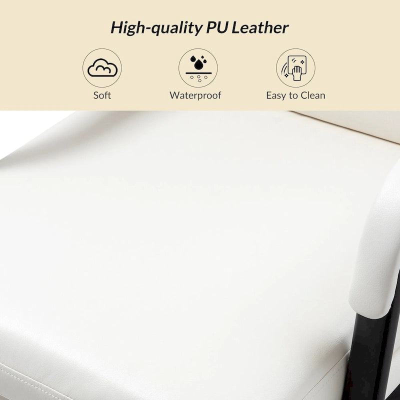Joseph Modern Task Faux Leather Chair with Tilt Lock and Center Tilt by HULALA HOME 43