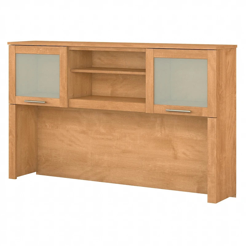 Bush Furniture Somerset Ash Gray 60W Hutch for L Shaped Desk - 59.09L x 12.50W x 35.69H 46