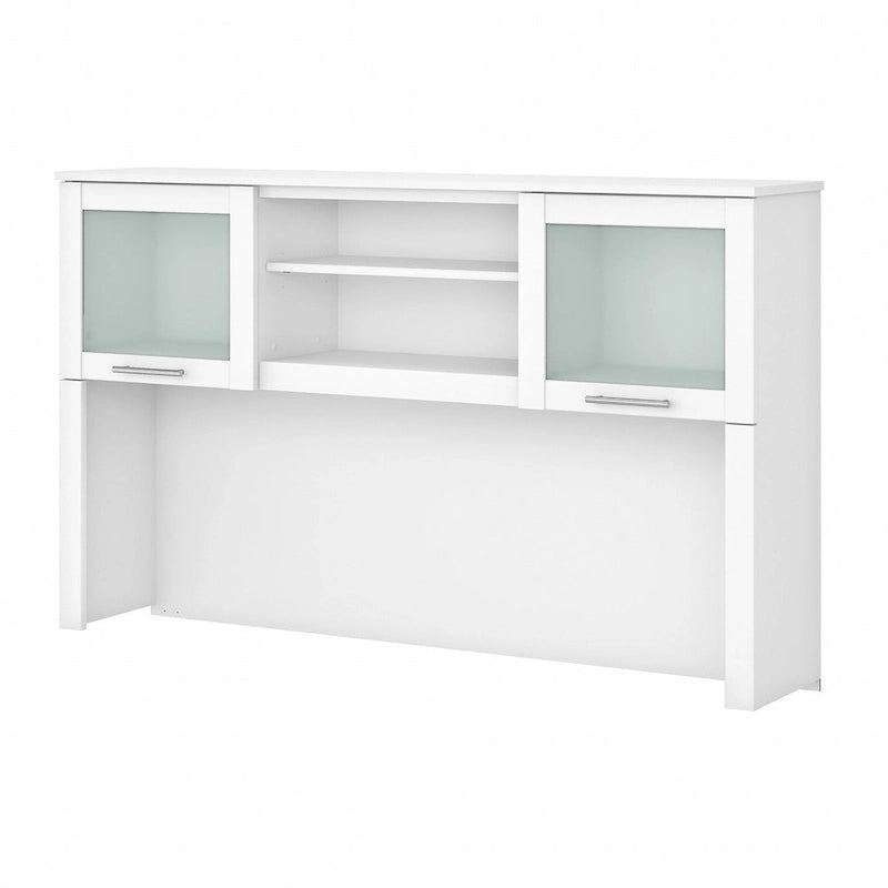 Bush Furniture Somerset Ash Gray 60W Hutch for L Shaped Desk - 59.09L x 12.50W x 35.69H 15