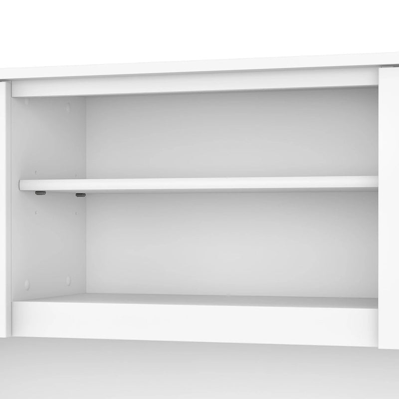 Bush Furniture Somerset Ash Gray 60W Hutch for L Shaped Desk - 59.09L x 12.50W x 35.69H 19