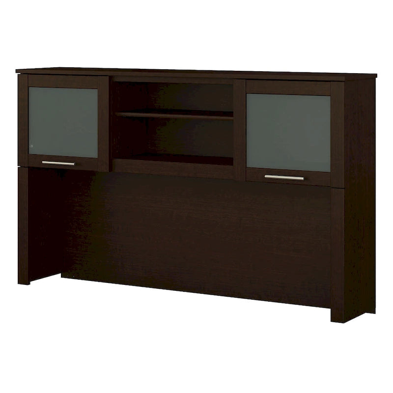 Bush Furniture Somerset Ash Gray 60W Hutch for L Shaped Desk - 59.09L x 12.50W x 35.69H 23