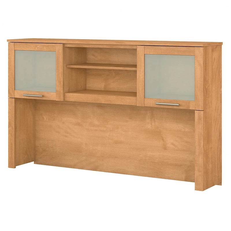 Bush Furniture Somerset Ash Gray 60W Hutch for L Shaped Desk - 59.09L x 12.50W x 35.69H 28