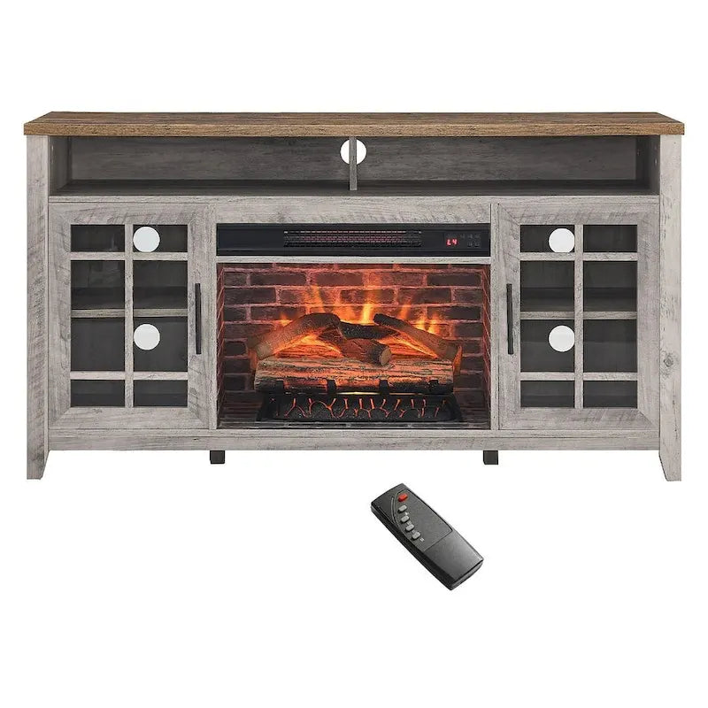 TV Stand for TVs up to 55 with Electric Fireplace 3