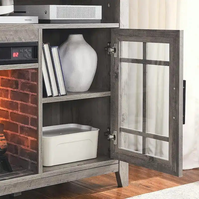 TV Stand for TVs up to 55 with Electric Fireplace 12