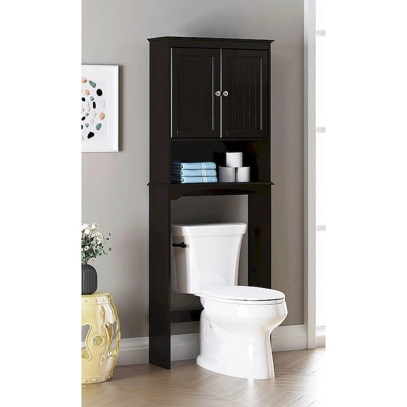 Spirich-Bathroom Shelf Storage Cabinet Over the Toilet with door 14