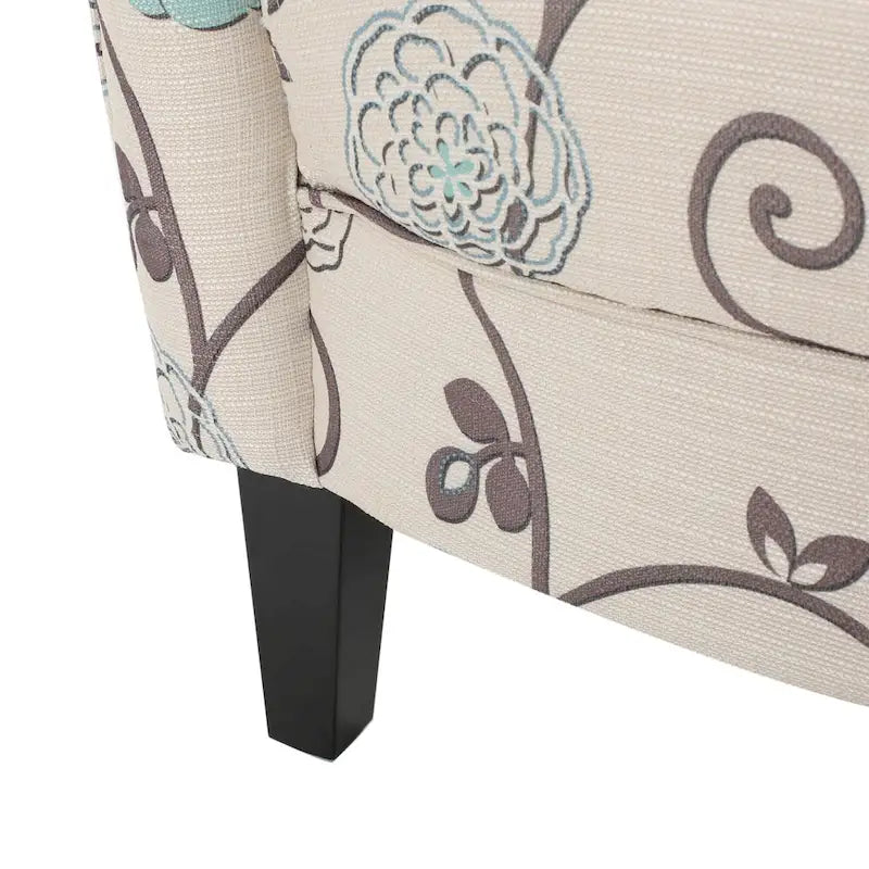 Modern Retro 30.25 High Back Upholstered Arm Chair with Wood Legs for Living Room 26