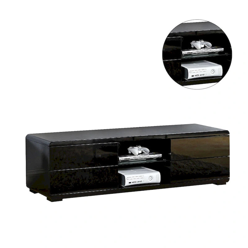 4 Drawers High Gloss Lacquer Coating TV Stand 4