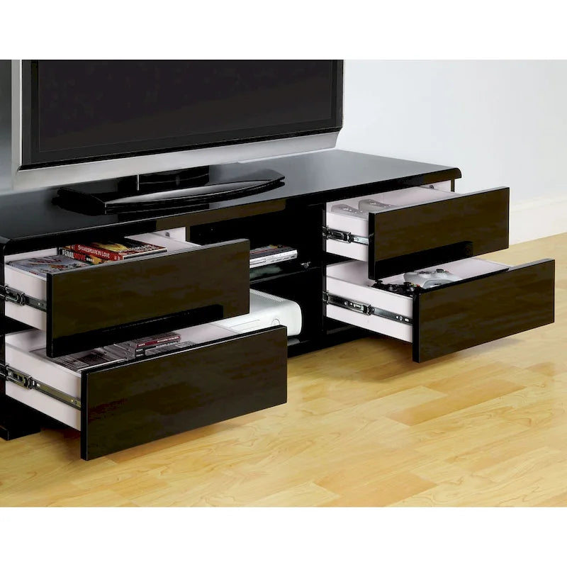 4 Drawers High Gloss Lacquer Coating TV Stand 5