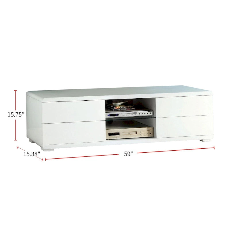 4 Drawers High Gloss Lacquer Coating TV Stand 8