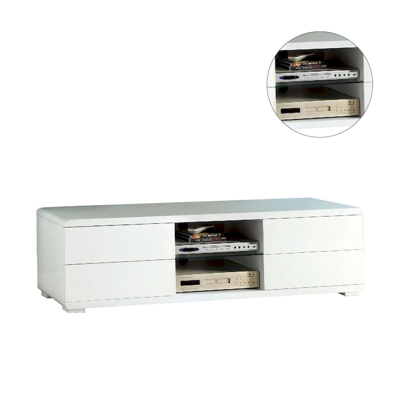 4 Drawers High Gloss Lacquer Coating TV Stand 9