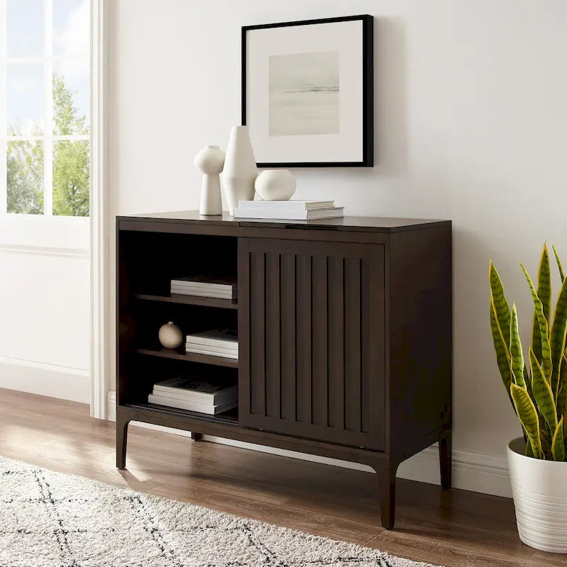 Crosley Asher Record Storage Media Console 3