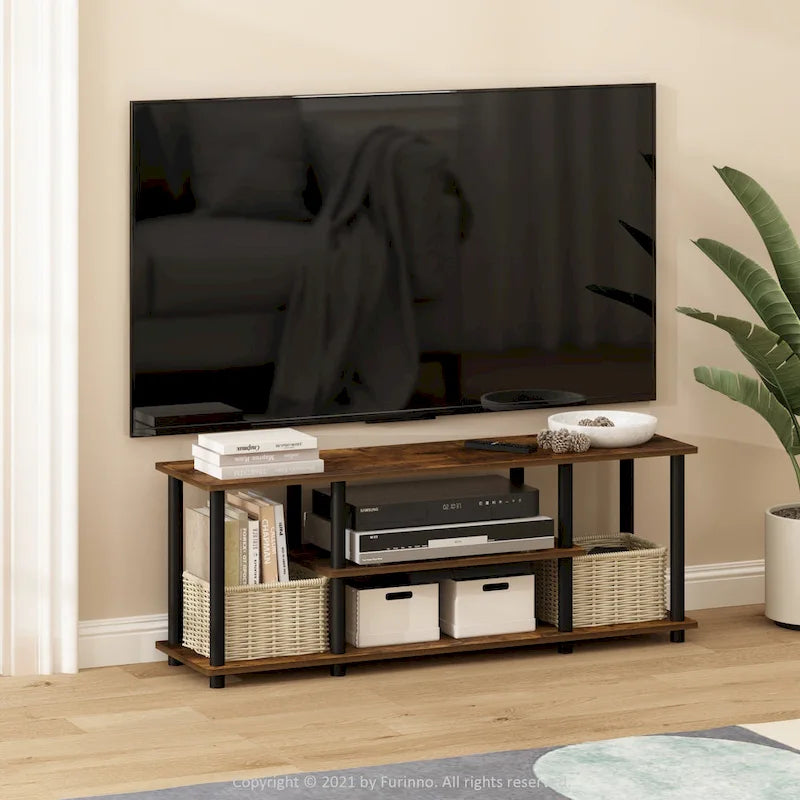 Furinno Turn-N-Tube No Tools 3D 3-Tier Entertainment TV Stands 4