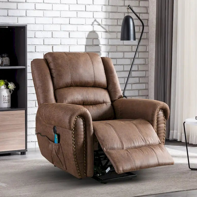 Breathable Rivet Power Lift Recliner Chair with Massage,Heat and USB Port 11