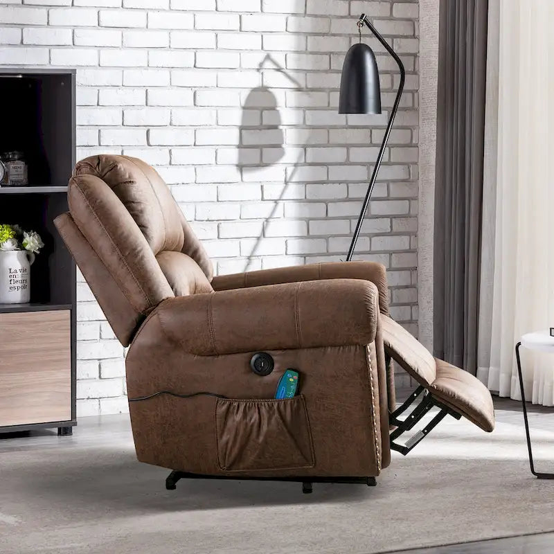 Breathable Rivet Power Lift Recliner Chair with Massage,Heat and USB Port 13