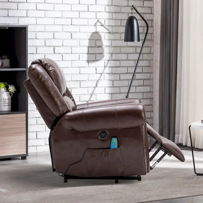 Breathable Rivet Power Lift Recliner Chair with Massage,Heat and USB Port 18