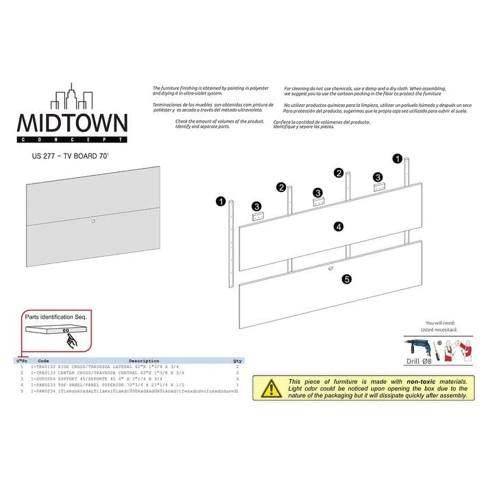 Midtown Concept TV Board for 70-inch Flat Screen TV 3