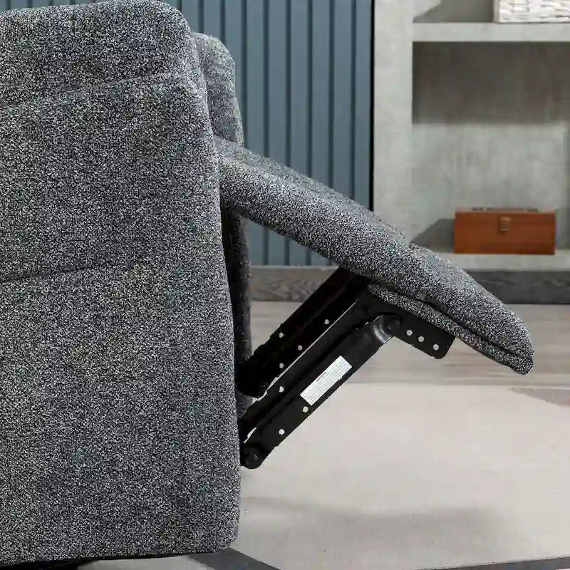 Swivel Rocker Fabric Recliner Chair Manual Reclining Sofa Set of two 9