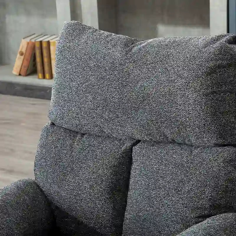 Swivel Rocker Fabric Recliner Chair Manual Reclining Sofa Set of two 11