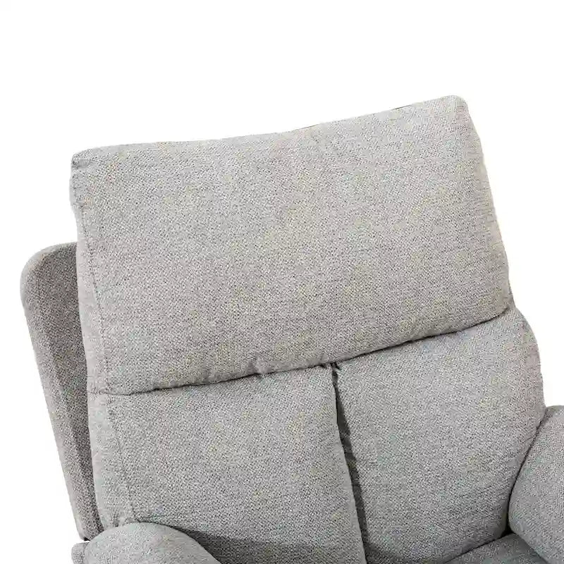 Swivel Rocker Fabric Recliner Chair Manual Reclining Sofa Set of two 16