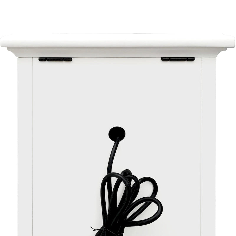 Steve Silver Castana Modern Farmhouse Soft White Side Table with USB 7