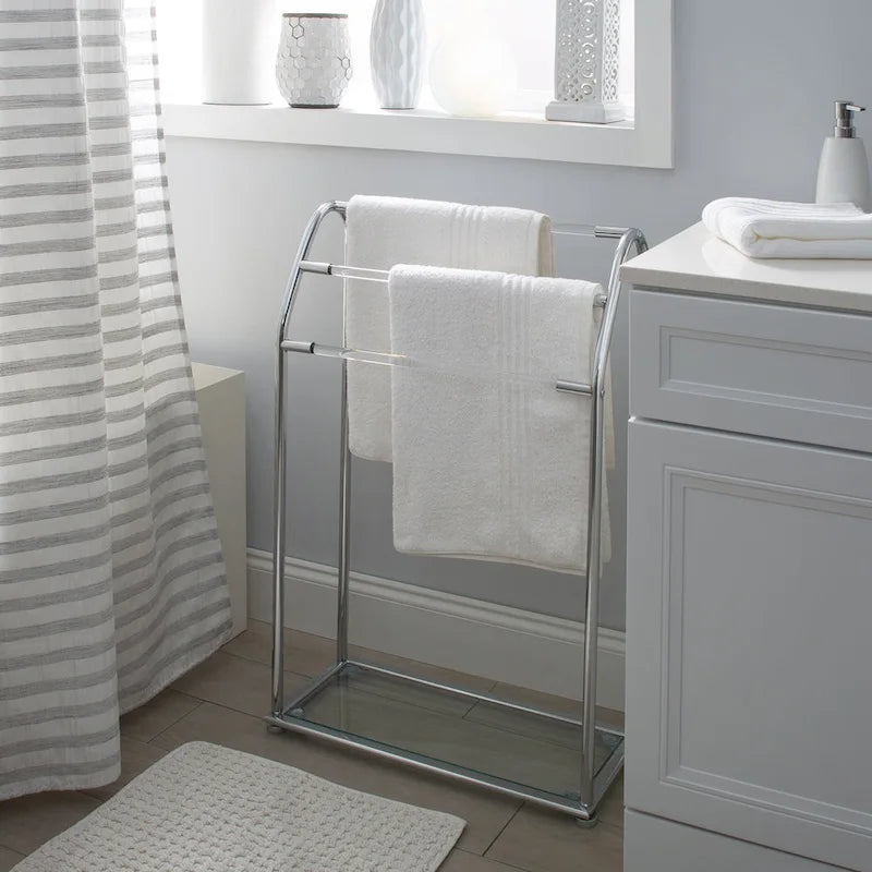 Organize It All Freestanding Acrylic Towel Rack - 22.75x9.87x34.12 3