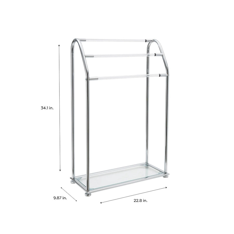 Organize It All Freestanding Acrylic Towel Rack - 22.75x9.87x34.12 4