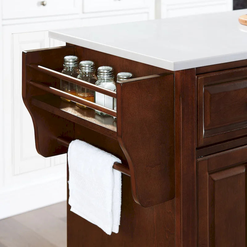 Crosley Alexandria Granite Top Full Size Kitchen Island/Cart - 52 W x18 D x 34 H 8