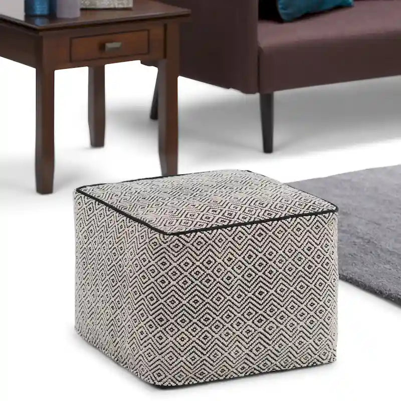 WYNDENHALL Dougan Boho Square Pouf