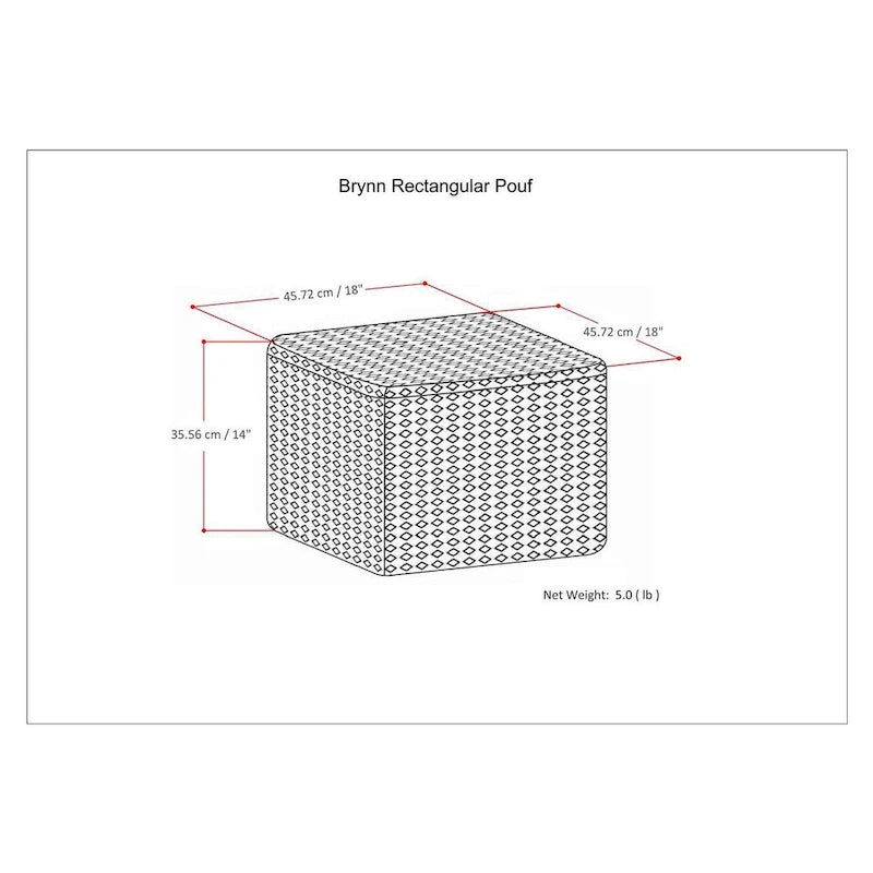 WYNDENHALL Dougan Boho Square Pouf 7